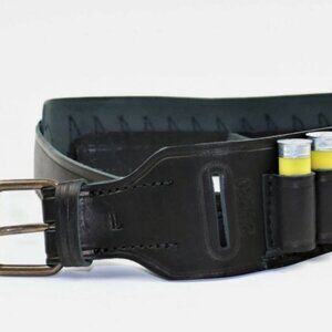 New Genuine Leather Shotgun Shell 24 Cartridge Carrier Belt Bandolier 20 Gauge